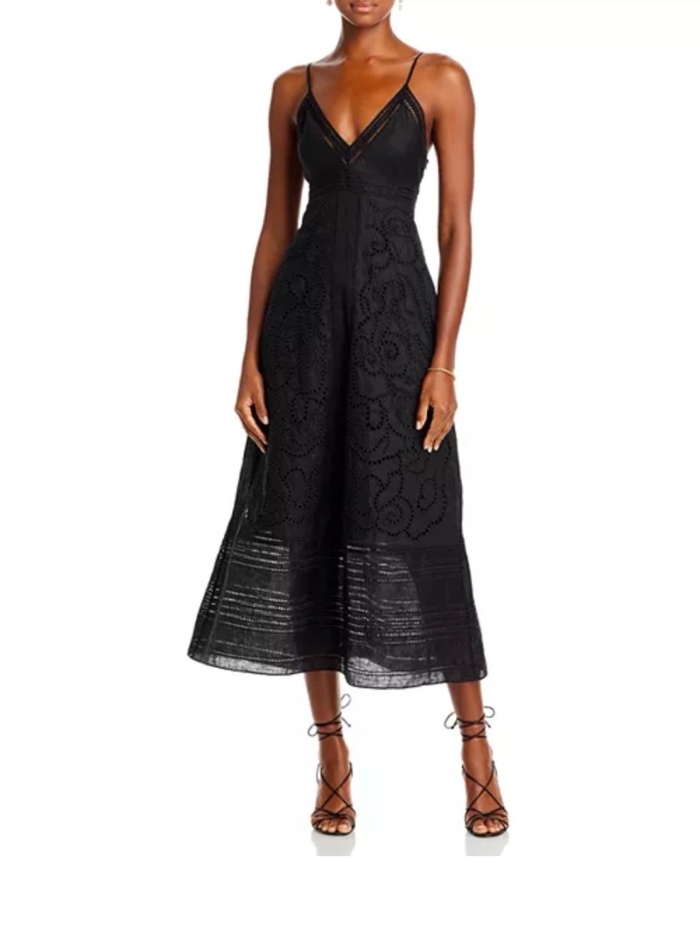 A.l.c. Josie Embroidered Linen Midi Dress